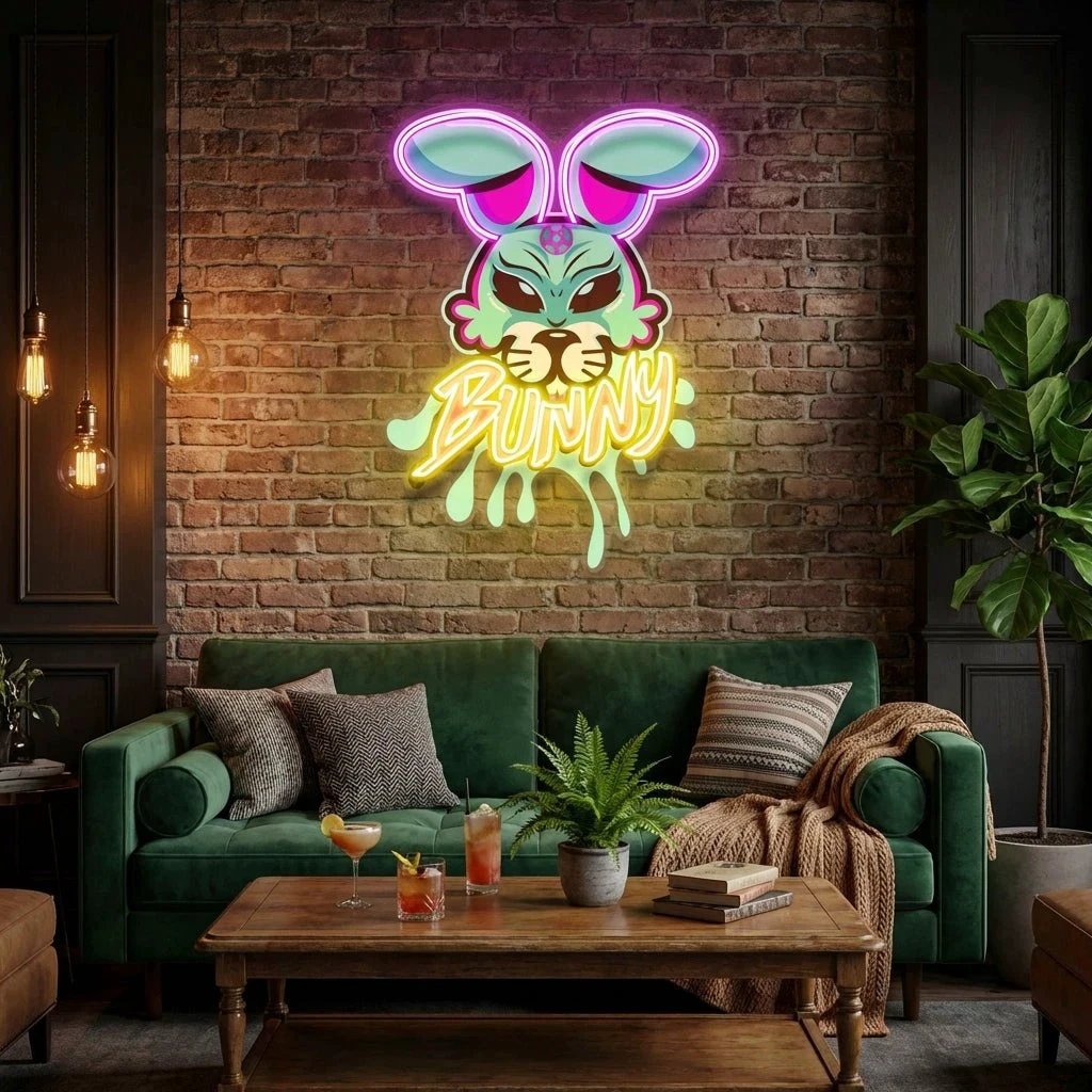 Bunny Gangsta Artwork Led Neon Sign Light