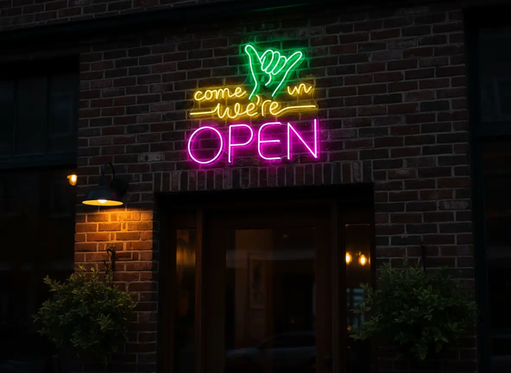 Come in We're Open Sign Bar Led Light Sign