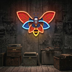 Butterfly Skull LED Neon Sign Light Pop Art