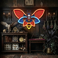 Butterfly Skull LED Neon Sign Light Pop Art