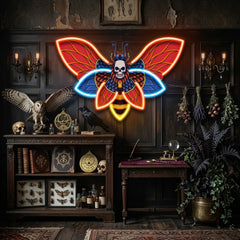Butterfly Skull LED Neon Sign Light Pop Art