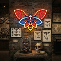 Butterfly Skull LED Neon Sign Light Pop Art