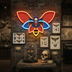 Butterfly Skull LED Neon Sign Light Pop Art