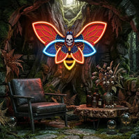 Butterfly Skull LED Neon Sign Light Pop Art
