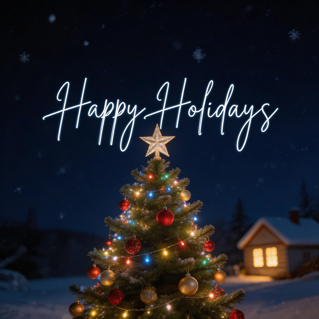 Custom Neon: Happy Holidays