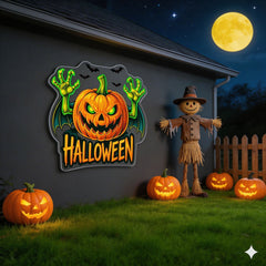 Evil Pumpkin Neon Sign – Halloween LED Wall Light for Spooky Party & Haunted House Décor