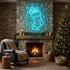 Candy With Christmas Sock Neon Sign