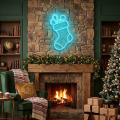 Candy With Christmas Sock Neon Sign