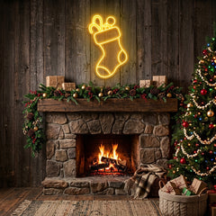Candy With Christmas Sock Neon Sign