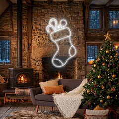 Candy With Christmas Sock Neon Sign