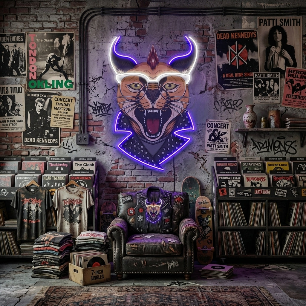 Caracal Cat LED Neon Sign Light Pop Art