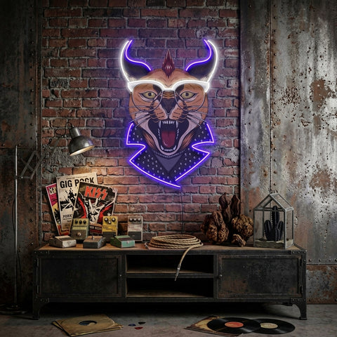 Caracal Cat LED Neon Sign Light Pop Art