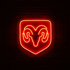 Dodge Logo Neon LED Sign Garage Man Cave Home Decor