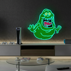 Ghostbusters Slimer Sign Led Sign for Gaming Room Wall Decor