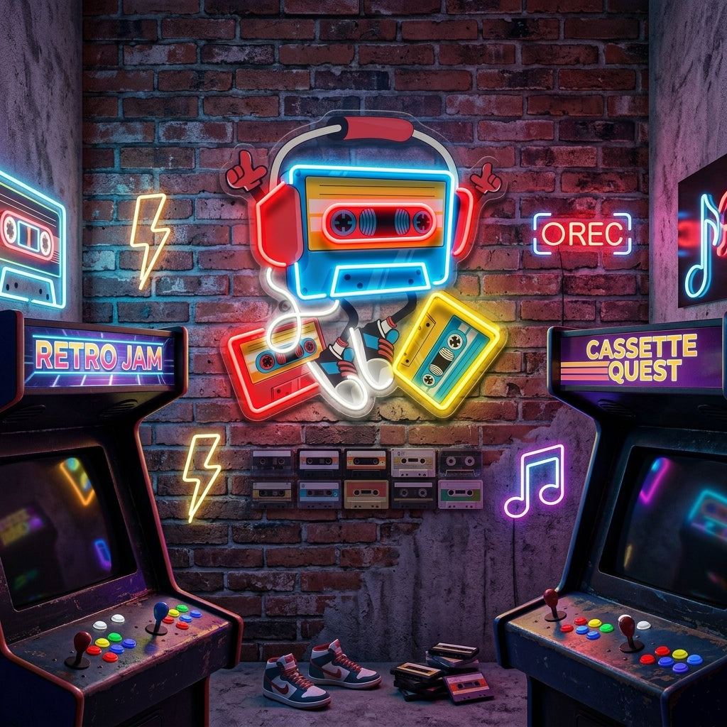 Cassette LED Neon Sign Light Pop Art