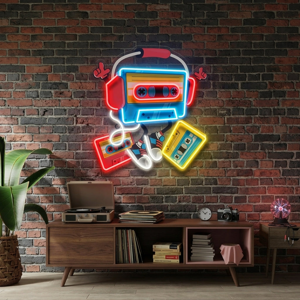 Cassette LED Neon Sign Light Pop Art