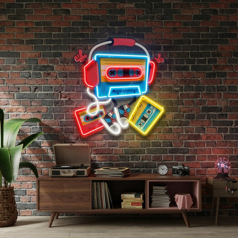 Cassette LED Neon Sign Light Pop Art