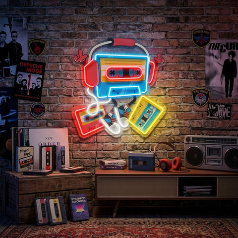 Cassette LED Neon Sign Light Pop Art