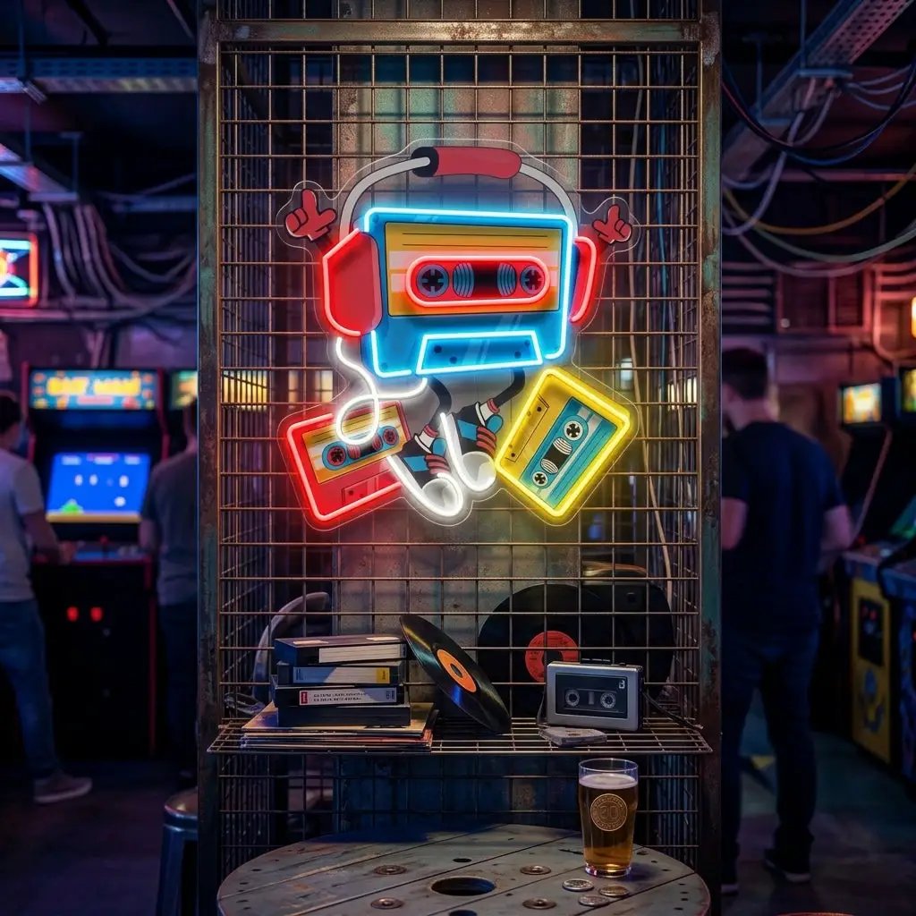 Cassette LED Neon Sign Light Pop Art