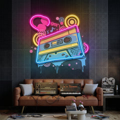 Cassette Color LED Neon Sign Light Pop Art