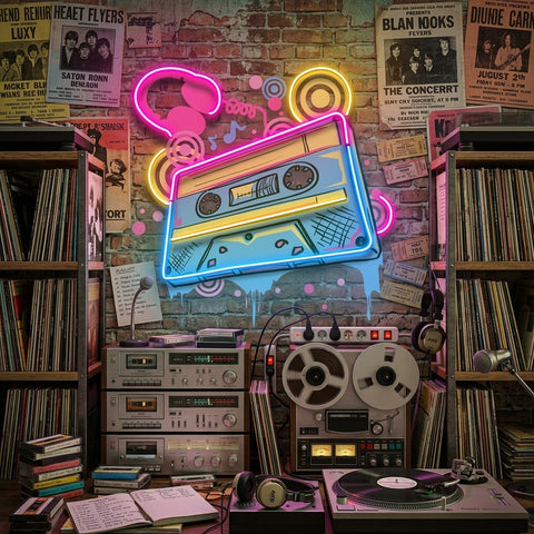 Cassette Color LED Neon Sign Light Pop Art