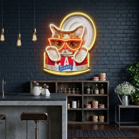Cat Food LED Neon Sign Light Pop Art