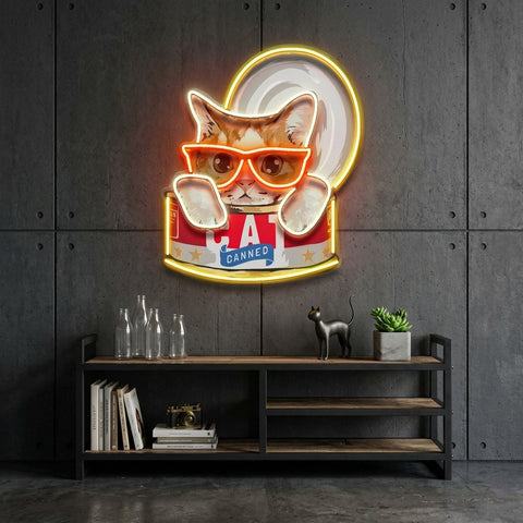 Cat Food LED Neon Sign Light Pop Art