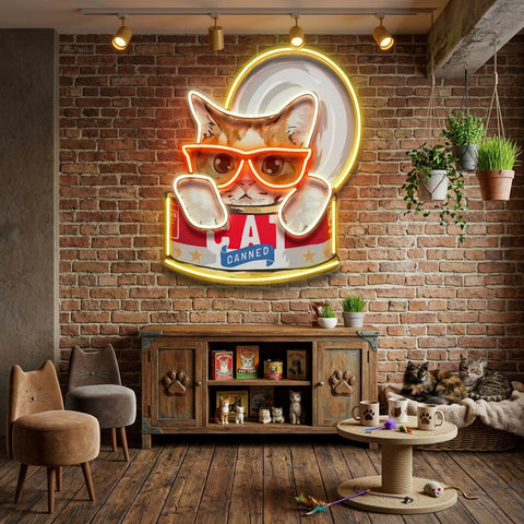 Cat Food LED Neon Sign Light Pop Art