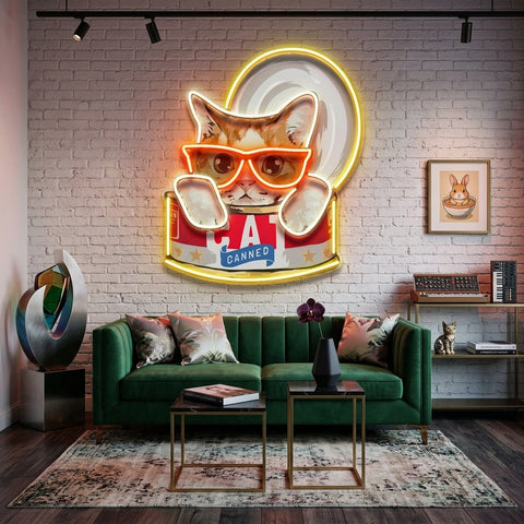 Cat Food LED Neon Sign Light Pop Art