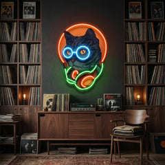 Cat Headphone LED Neon Sign Light Pop Art