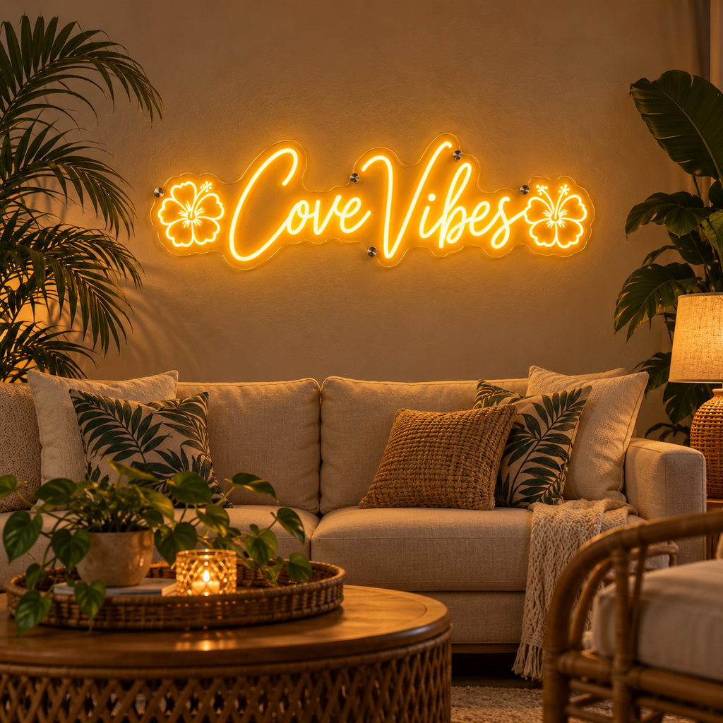 Cove Vibes Logo - Custom LED Neon Sign