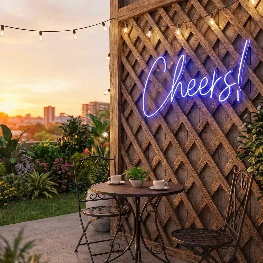 Cheers Led Neon Sign Light – Blue – view 47