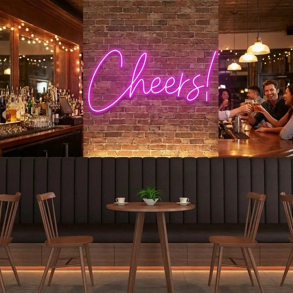 Cheers Led Neon Sign Light – Hot Pink – view 28
