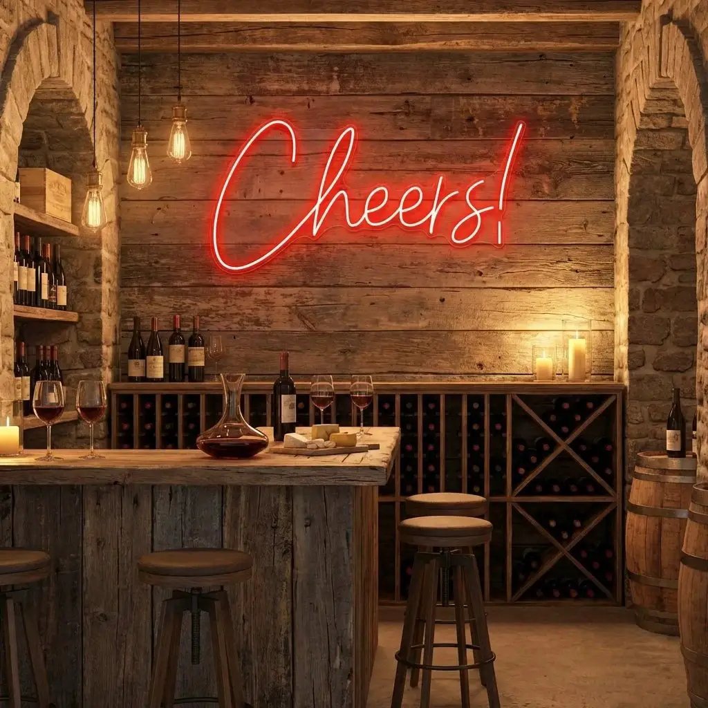 Cheers Led Neon Sign Light – Red