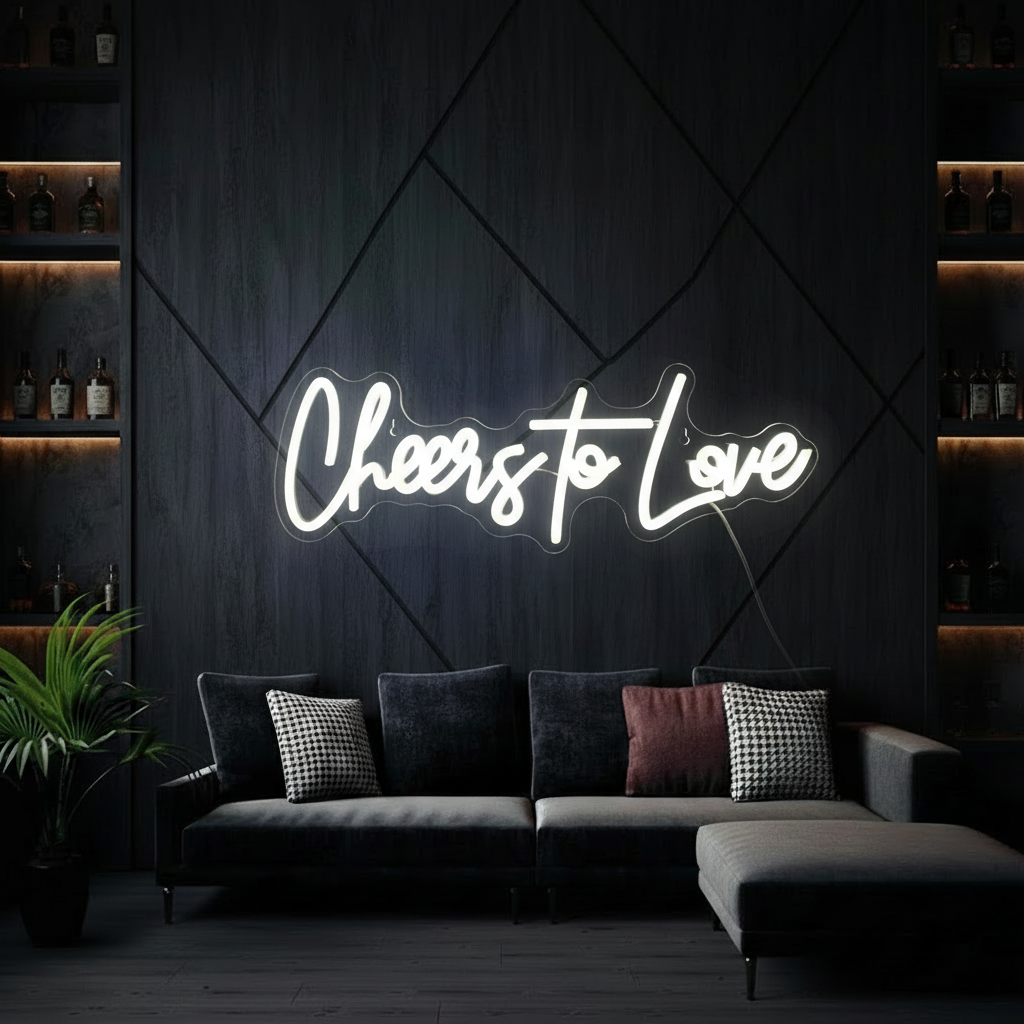 Cheers to Love Neon Sign - VN03 - Customneonstudio