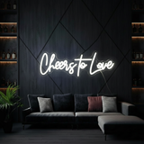 Cheers to Love Neon Sign - VN03 - Customneonstudio