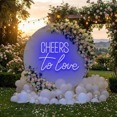 Cheers To Love Led Neon Sign Light, Wedding Neon Sign For Reception