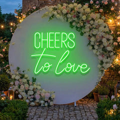 Cheers To Love Led Neon Sign Light, Wedding Neon Sign For Reception