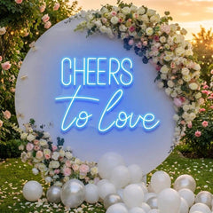 Cheers To Love Led Neon Sign Light, Wedding Neon Sign For Reception