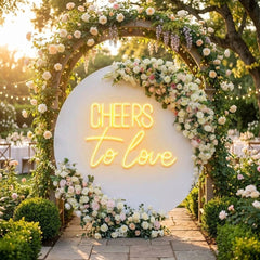 Cheers To Love Led Neon Sign Light, Wedding Neon Sign For Reception