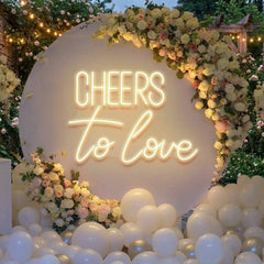Cheers To Love Led Neon Sign Light, Wedding Neon Sign For Reception