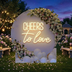 Cheers To Love Led Neon Sign Light, Wedding Neon Sign For Reception
