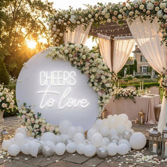 Cheers To Love Led Neon Sign Light, Wedding Neon Sign For Reception