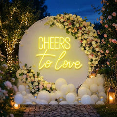 Cheers To Love Led Neon Sign Light, Wedding Neon Sign For Reception