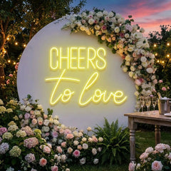 Cheers To Love Led Neon Sign Light, Wedding Neon Sign For Reception