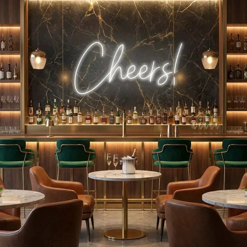 Cheers Led Neon Sign Light – Cool White – view 23