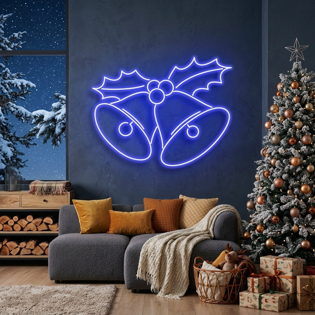 Christmas Bells Neon Sign