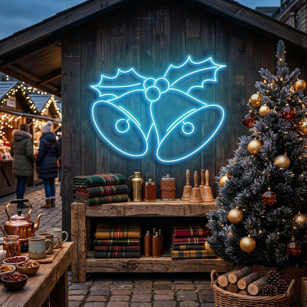 Christmas Bells Neon Sign