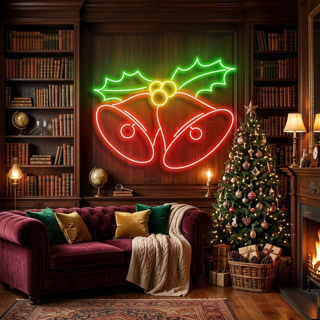 Christmas Bells Neon Sign
