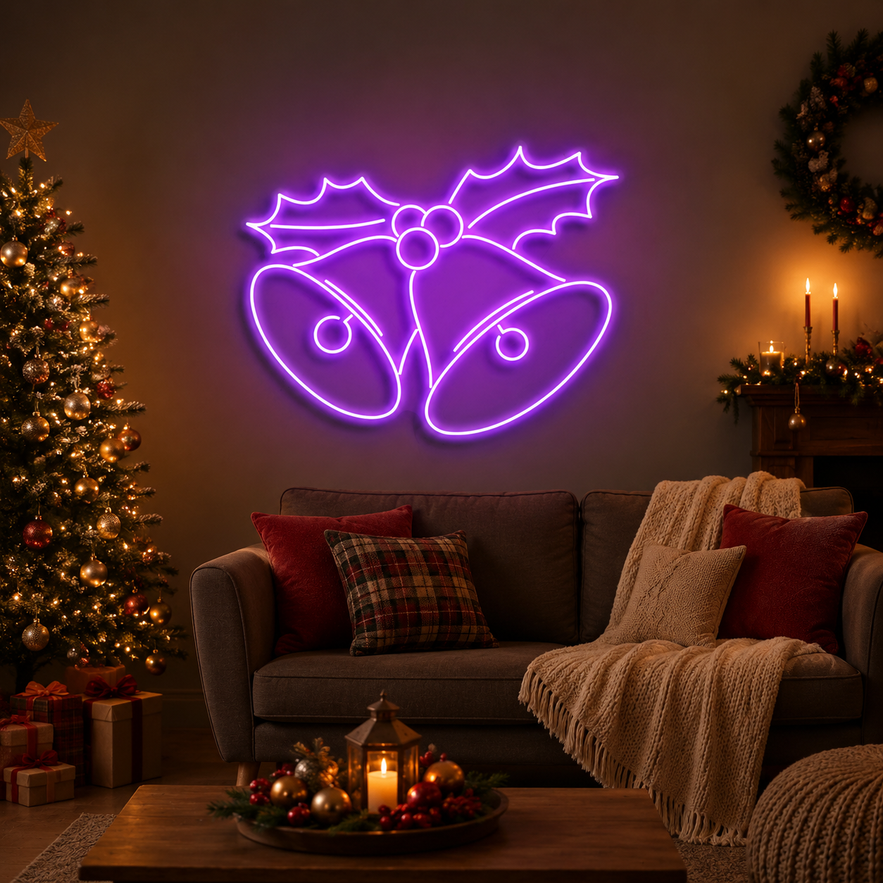 Christmas Bells Neon Sign